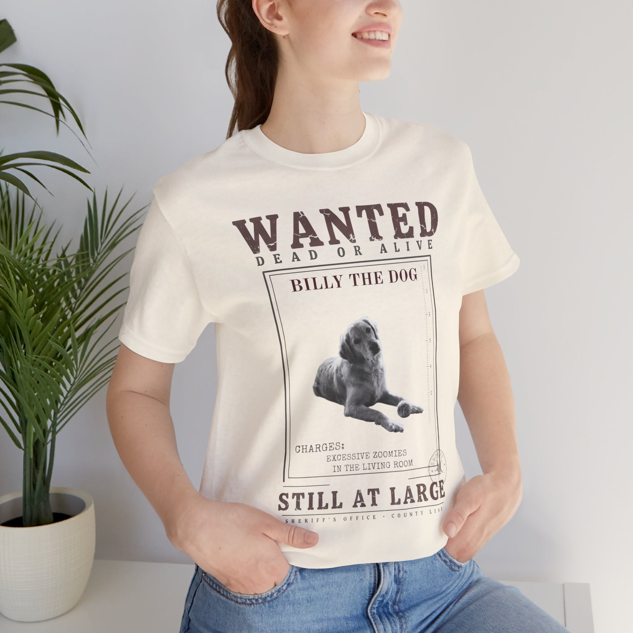 Custom Wanted Dog Shirt — Your Dog's Photo + Name
