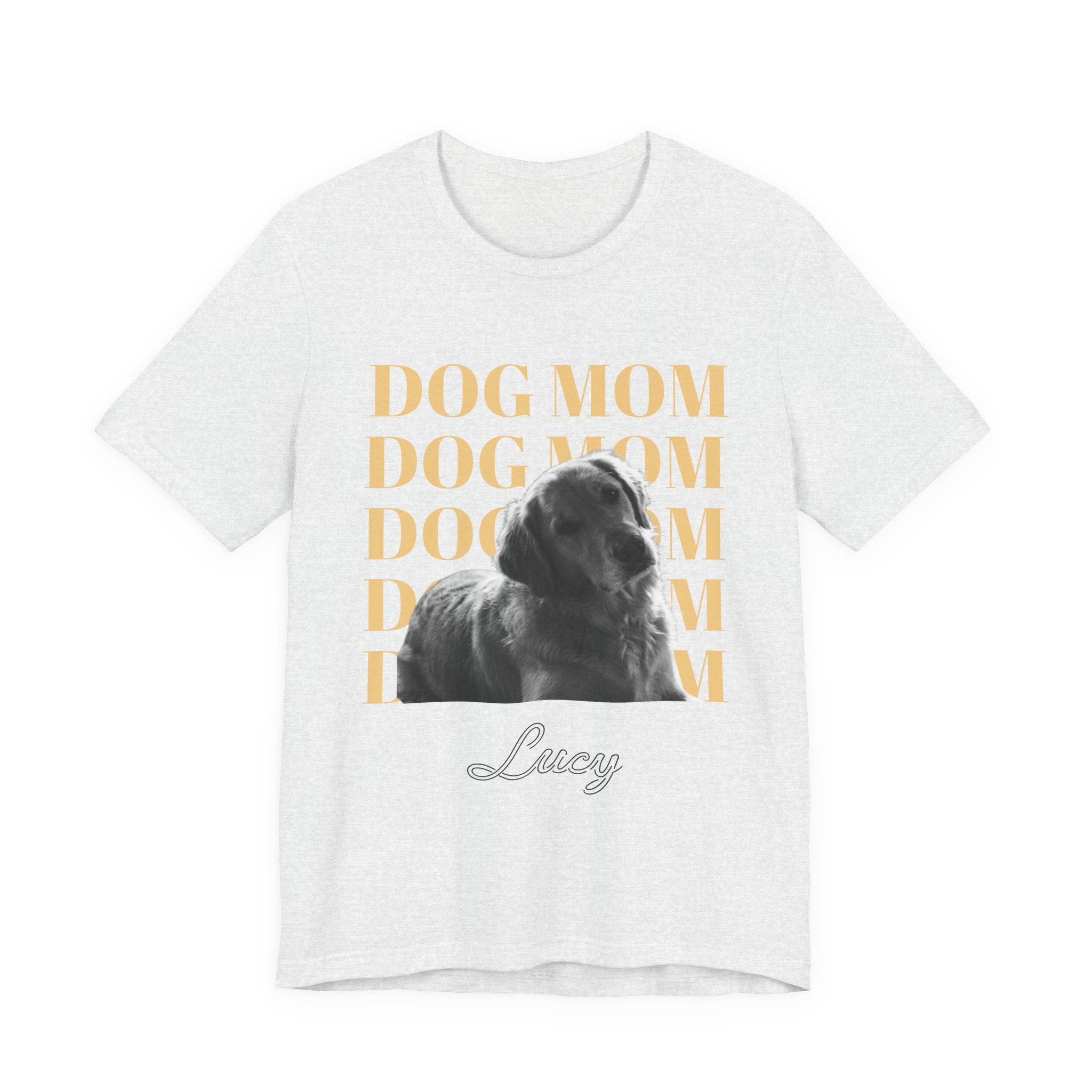 Custom Dog Mom Shirt — Your Dog's Photo + Name