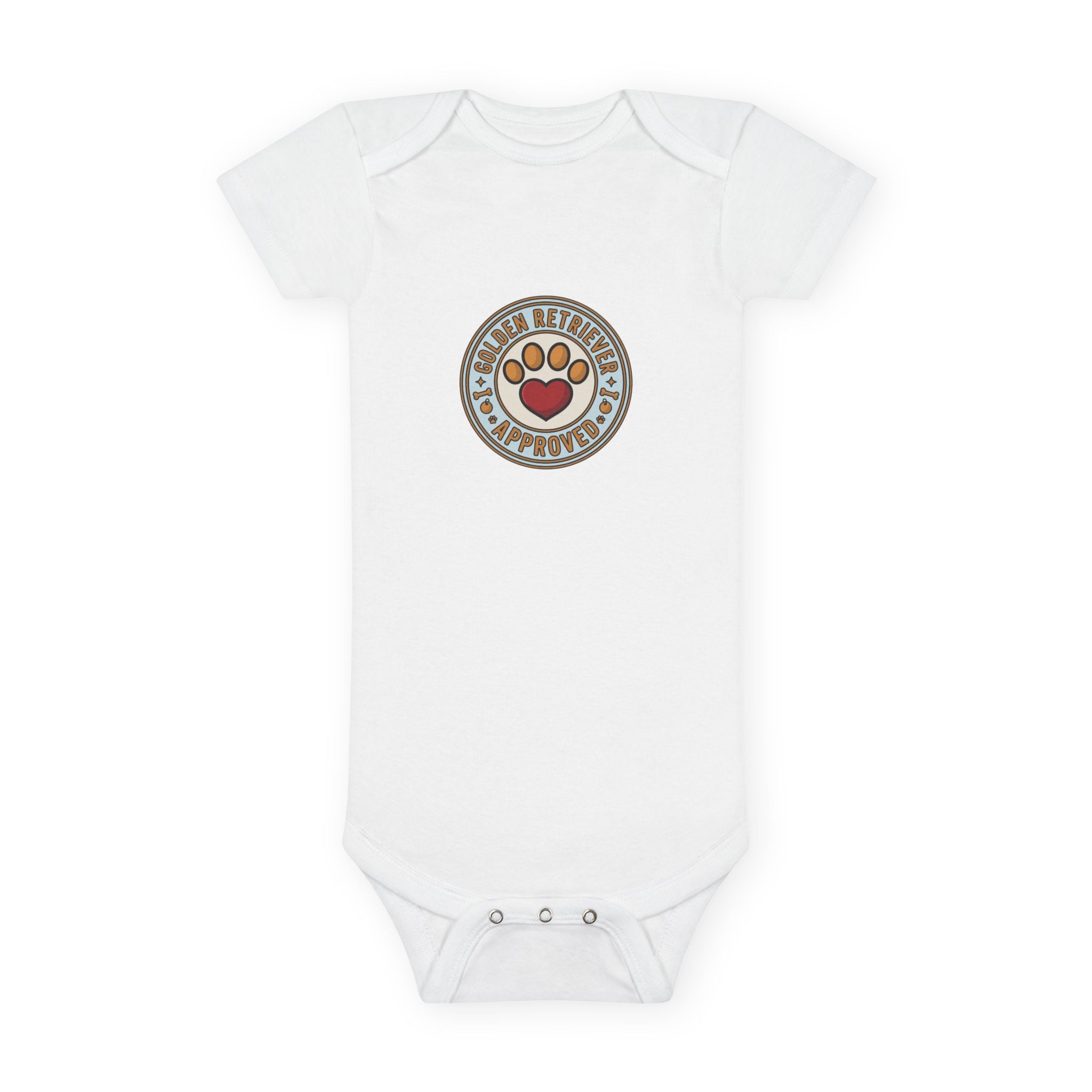 Golden Retriever Approved -- Vintage Badge Baby Onesie