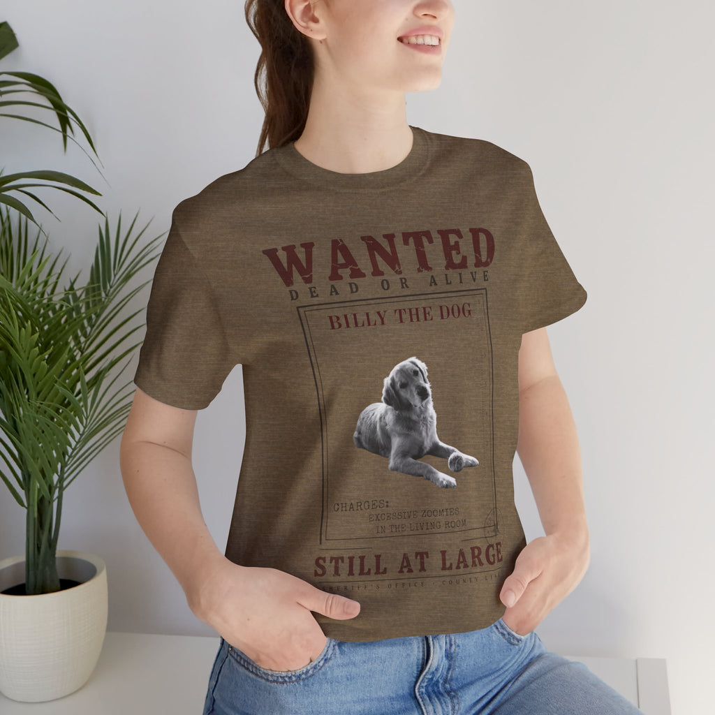 Custom Wanted Dog Shirt — Your Dog's Photo + Name