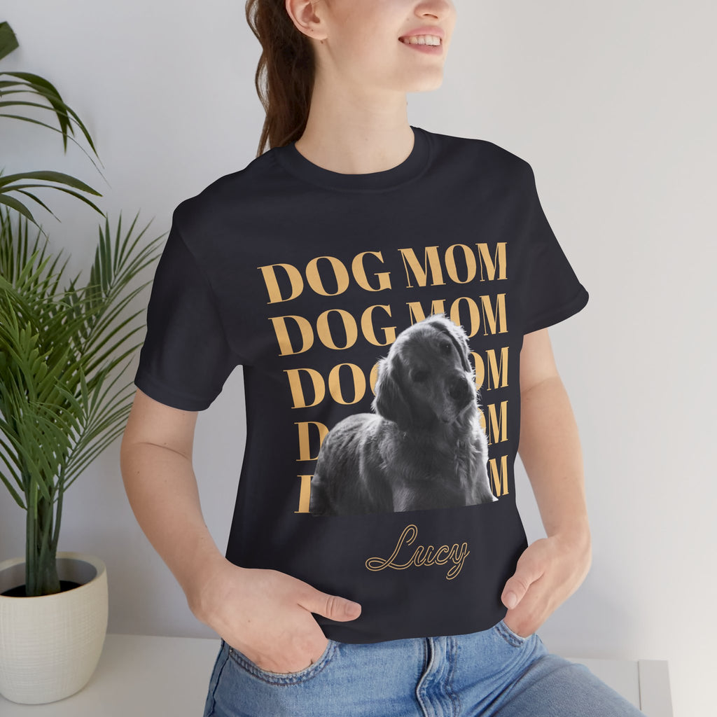 Dog Mom Tee — Personalized Pet Photo T‑Shirt