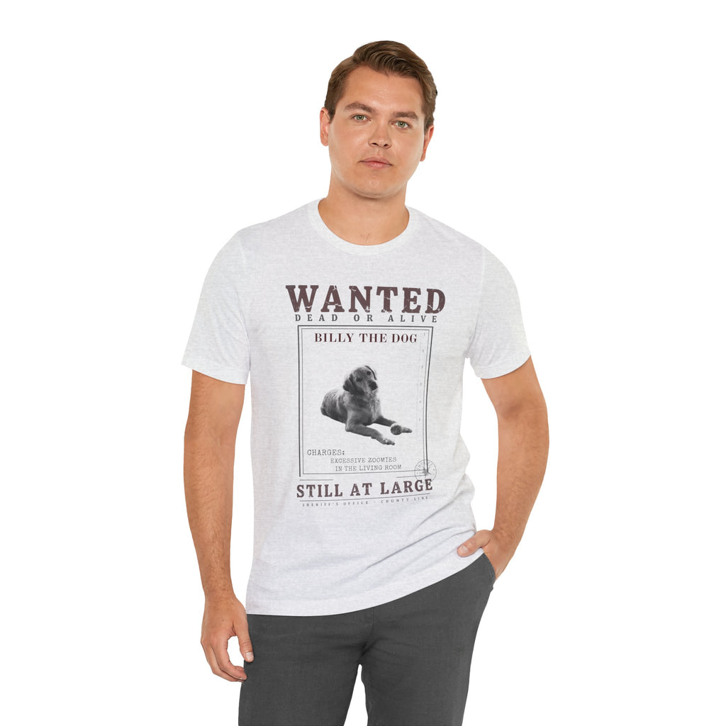 Custom Wanted Dog Shirt — Your Dog's Photo + Name