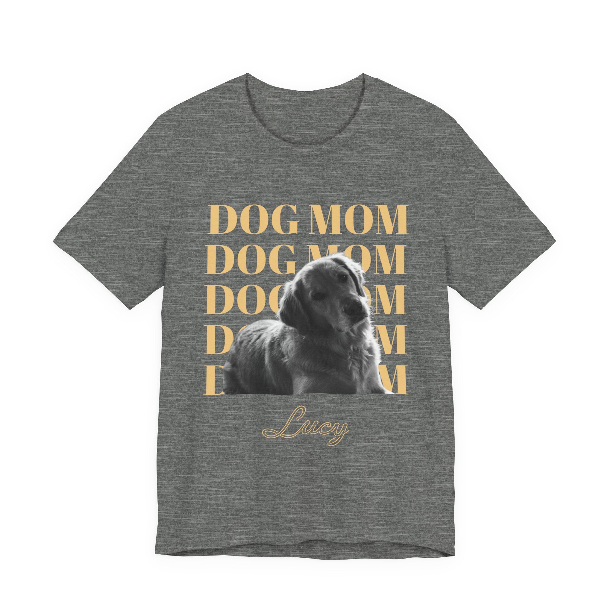 Custom Dog Mom Shirt — Your Dog's Photo + Name