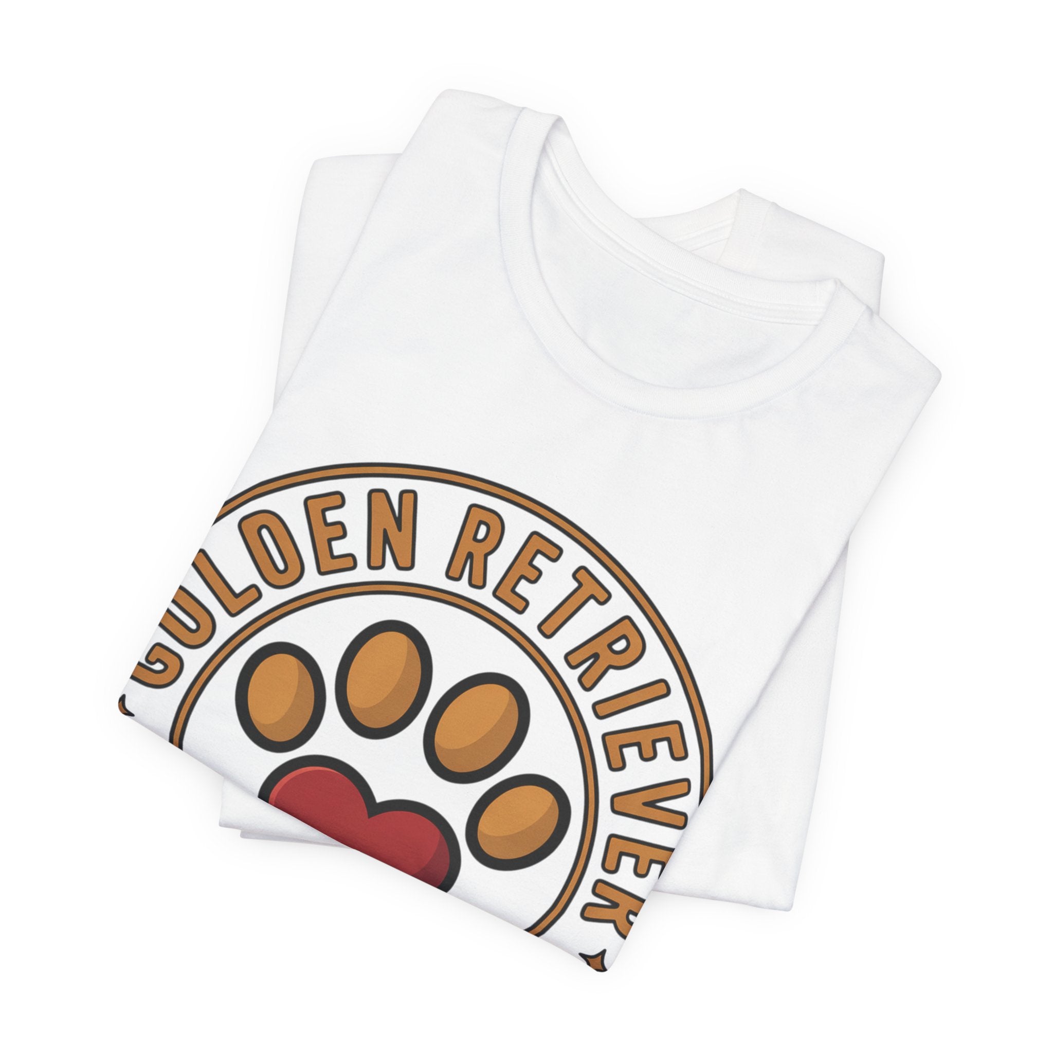 Golden Retriever Mom -- Vintage Badge T-Shirt