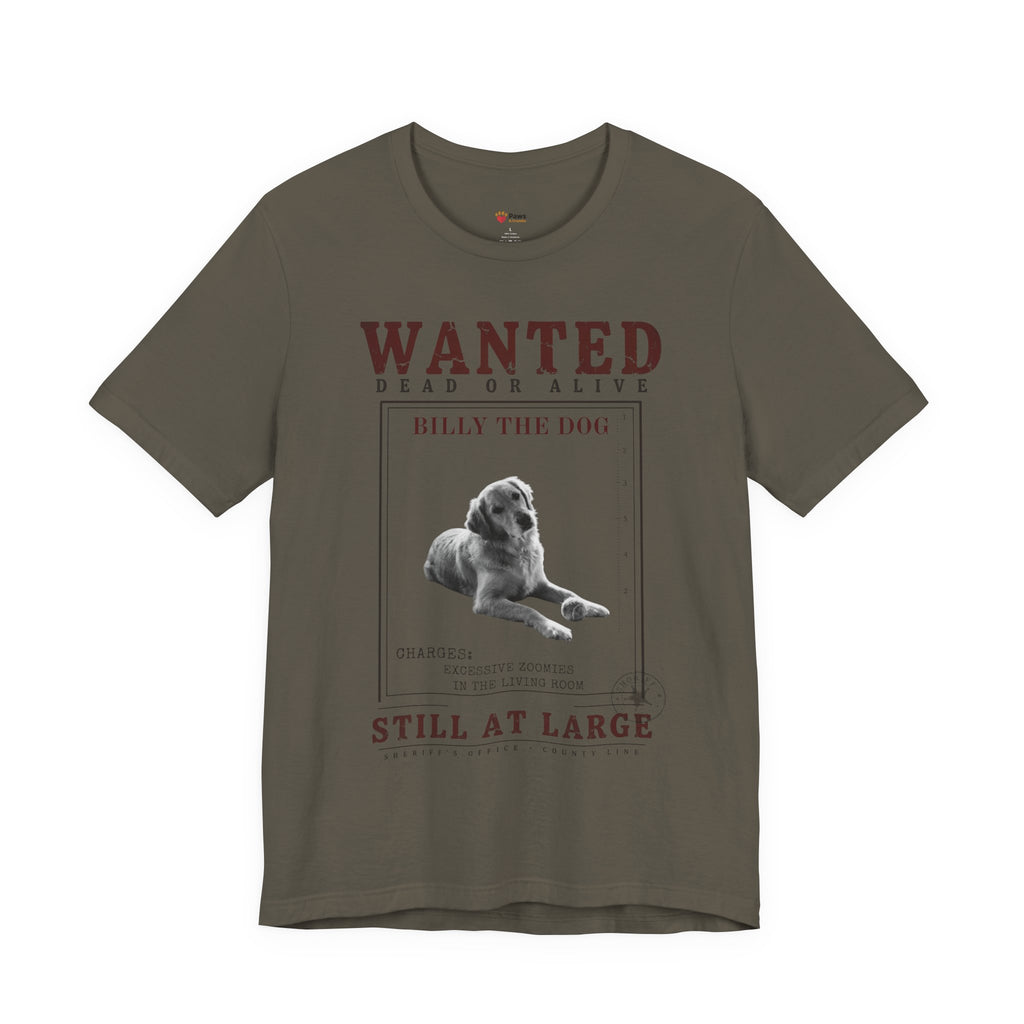 Custom Wanted Dog Shirt — Your Dog's Photo + Name