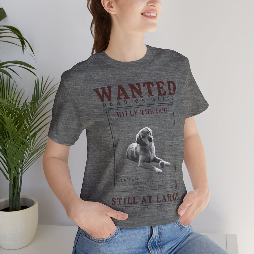 Custom Wanted Dog Shirt — Your Dog's Photo + Name