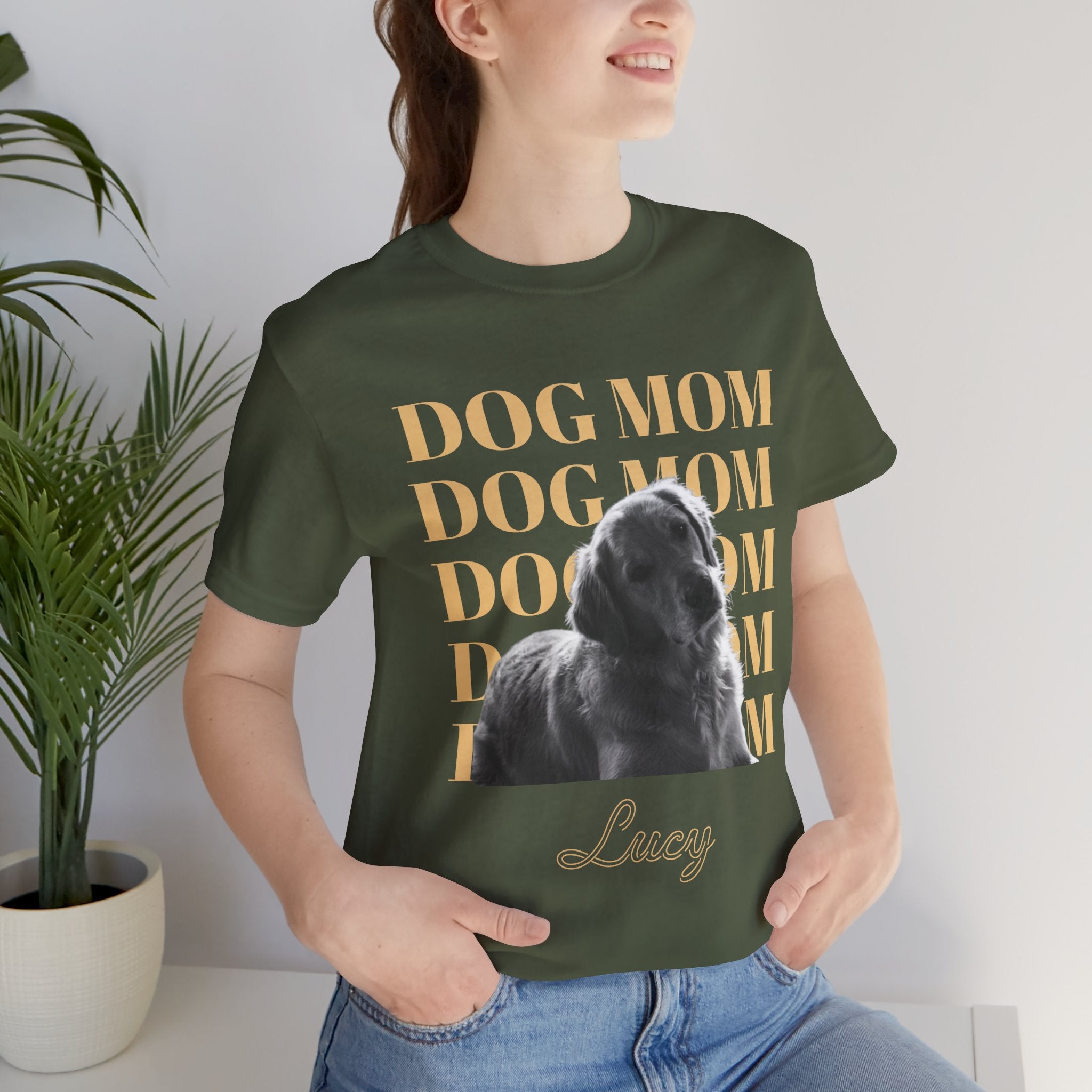 Dog Mom Tee — Personalized Pet Photo T‑Shirt