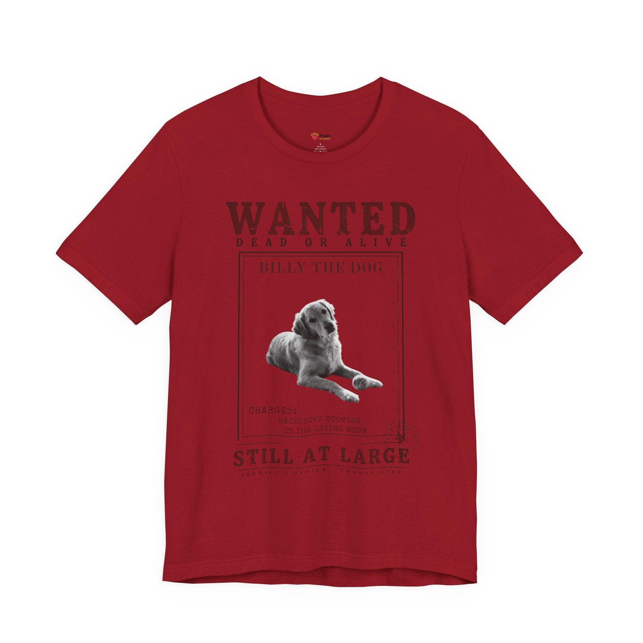 Custom Wanted Dog Shirt — Your Dog's Photo + Name