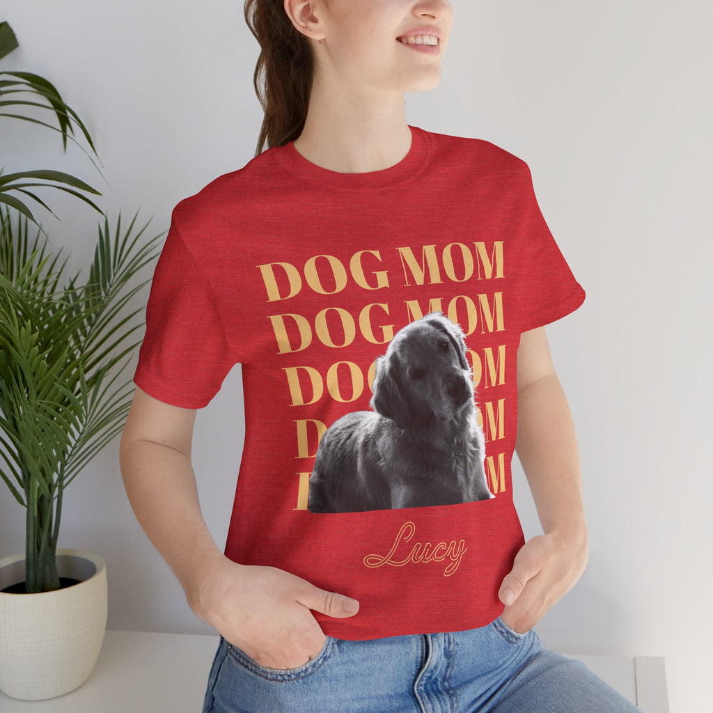 Dog Mom Tee — Personalized Pet Photo T‑Shirt