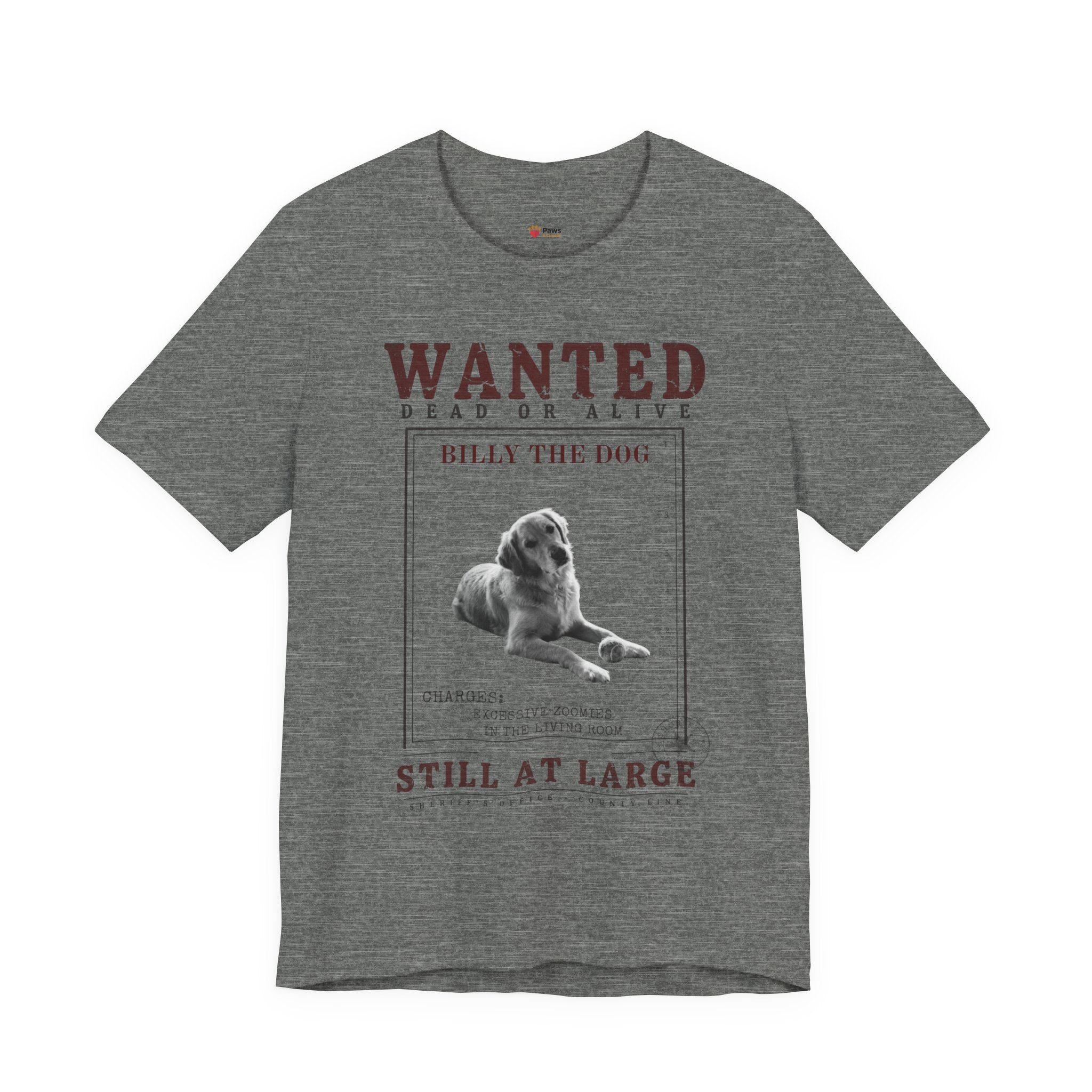 Custom Wanted Dog Shirt — Your Dog's Photo + Name