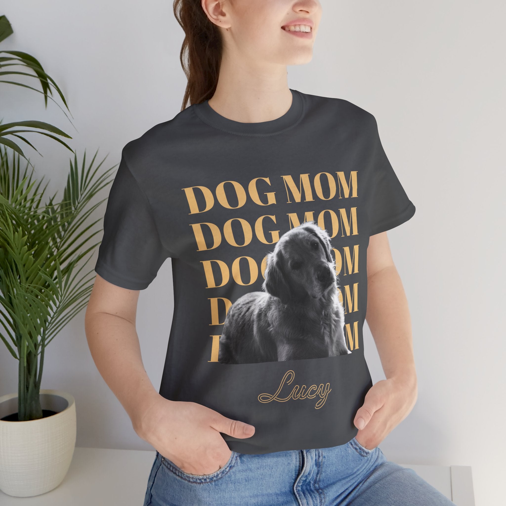 Dog Mom Tee — Personalized Pet Photo T‑Shirt