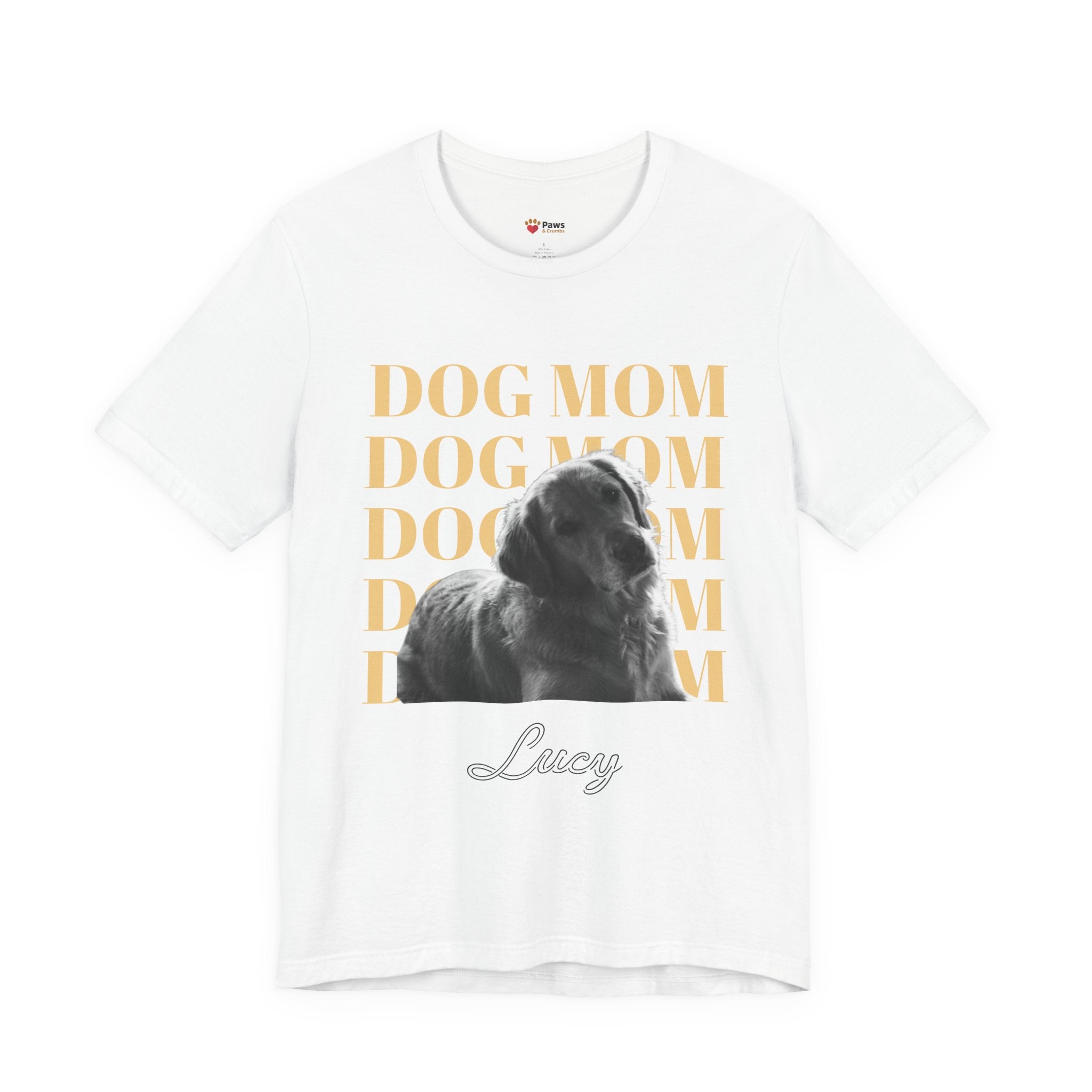 Custom Dog Mom Shirt — Your Dog's Photo + Name