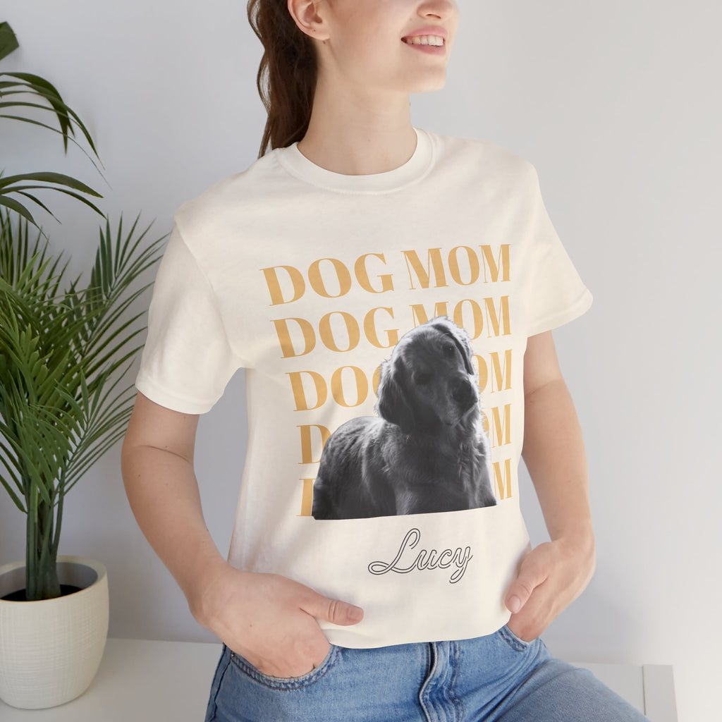 Dog Mom Tee — Personalized Pet Photo T‑Shirt