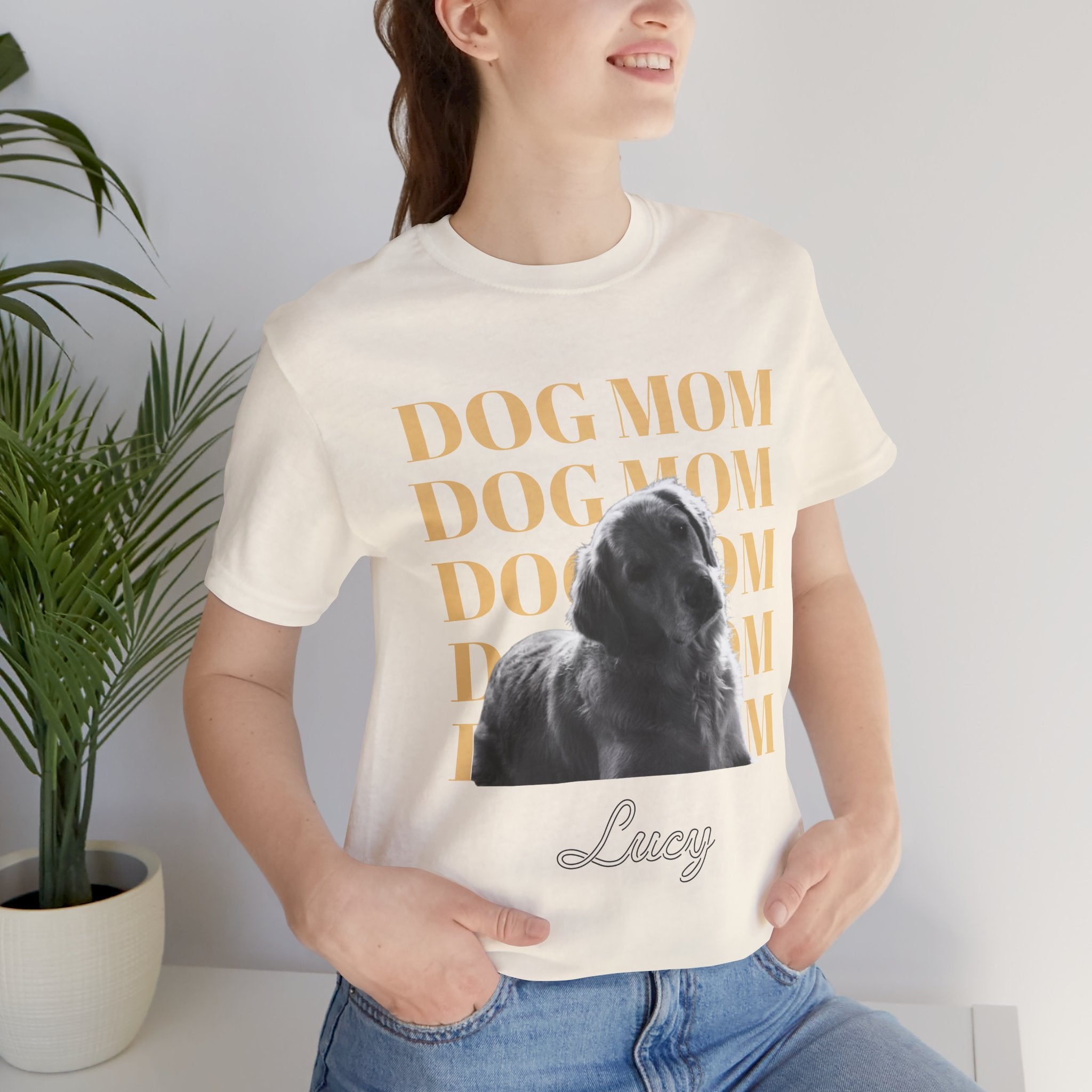 Dog Mom Tee — Personalized Pet Photo T‑Shirt