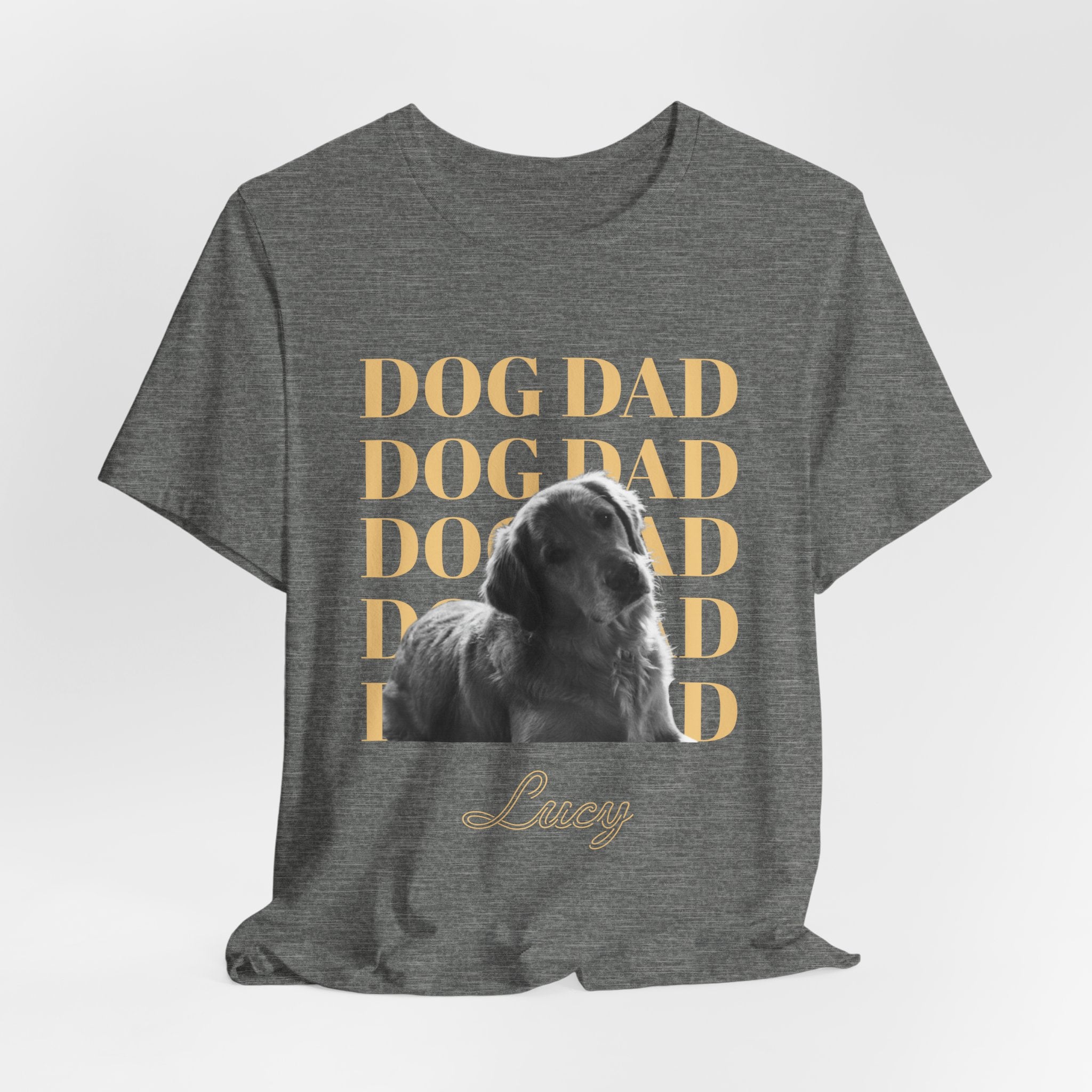 Custom Dog Dad Shirt — Your Dog's Photo + Name