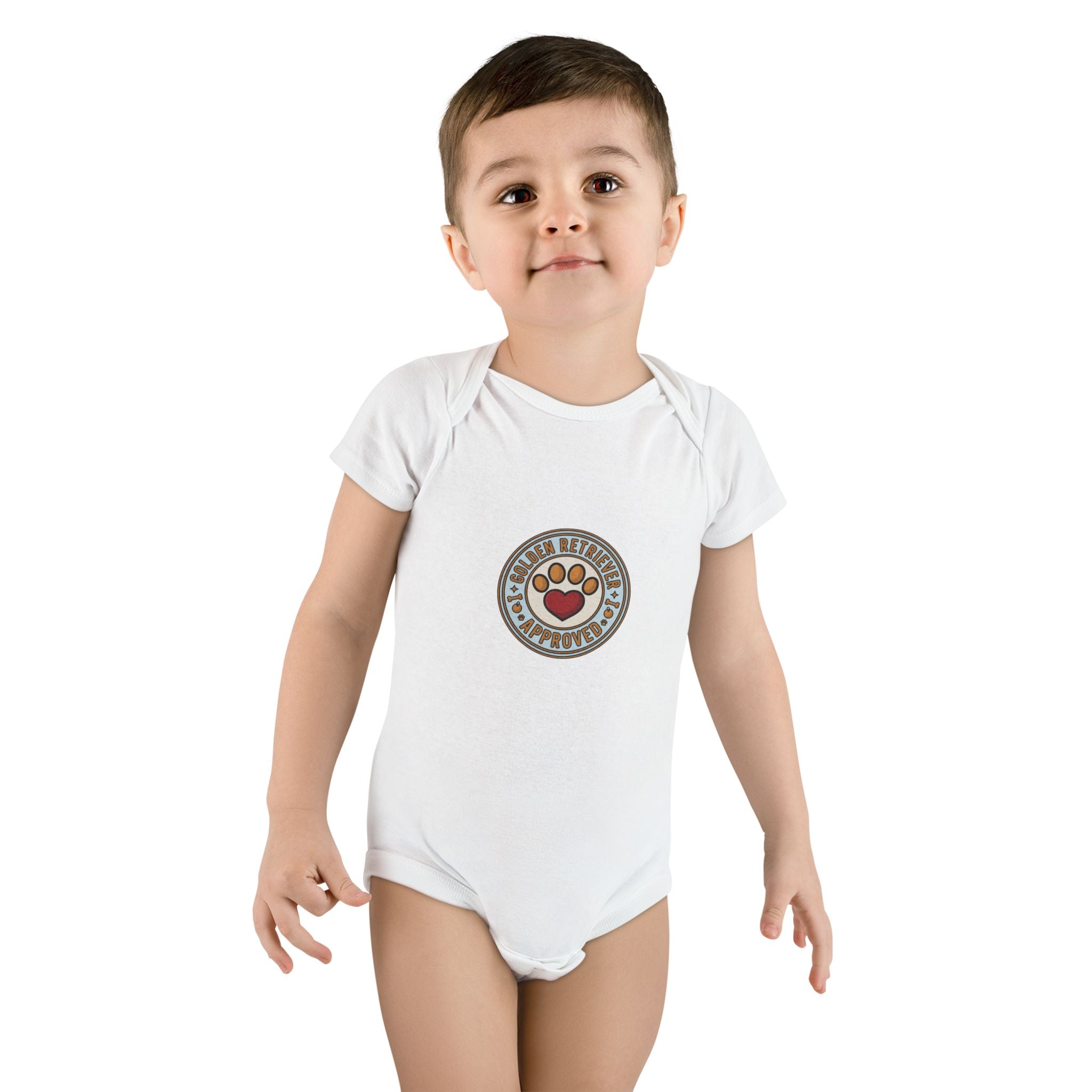 Golden Retriever Approved -- Vintage Badge Baby Onesie