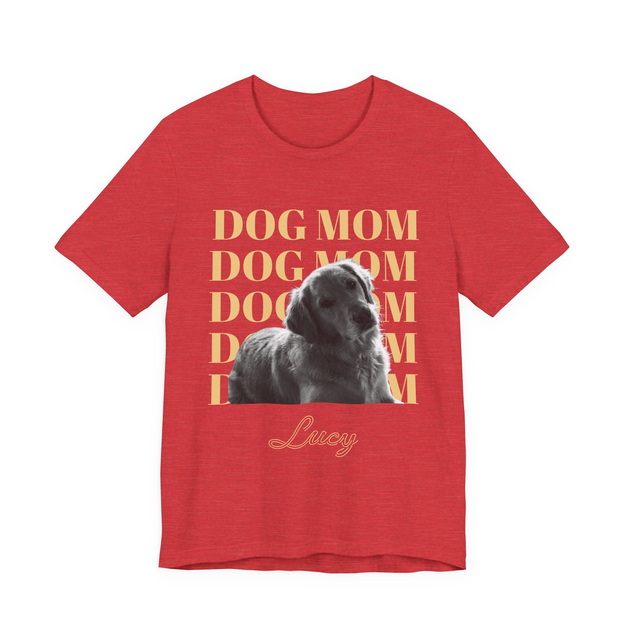 Custom Dog Mom Shirt — Your Dog's Photo + Name