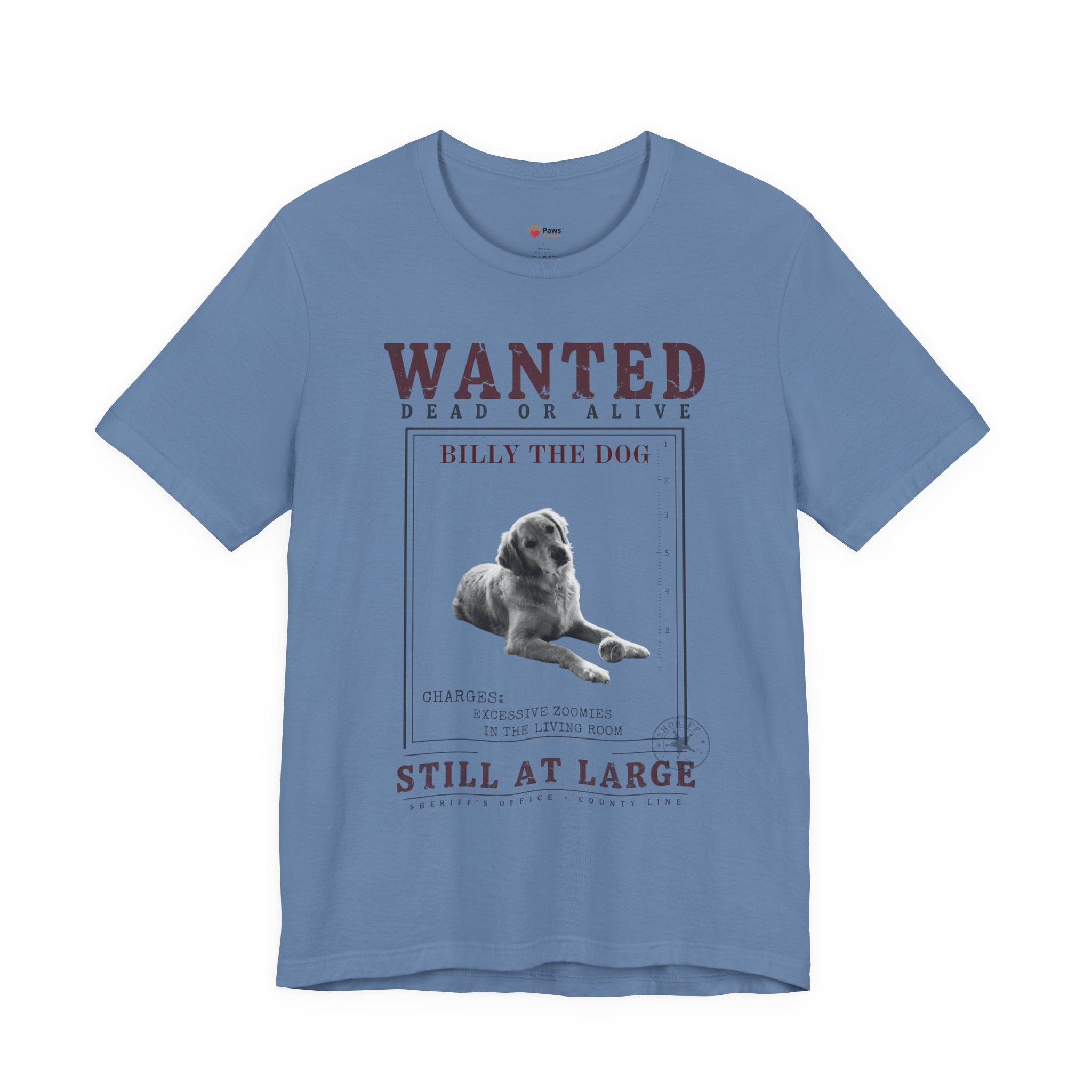 Custom Wanted Dog Shirt — Your Dog's Photo + Name