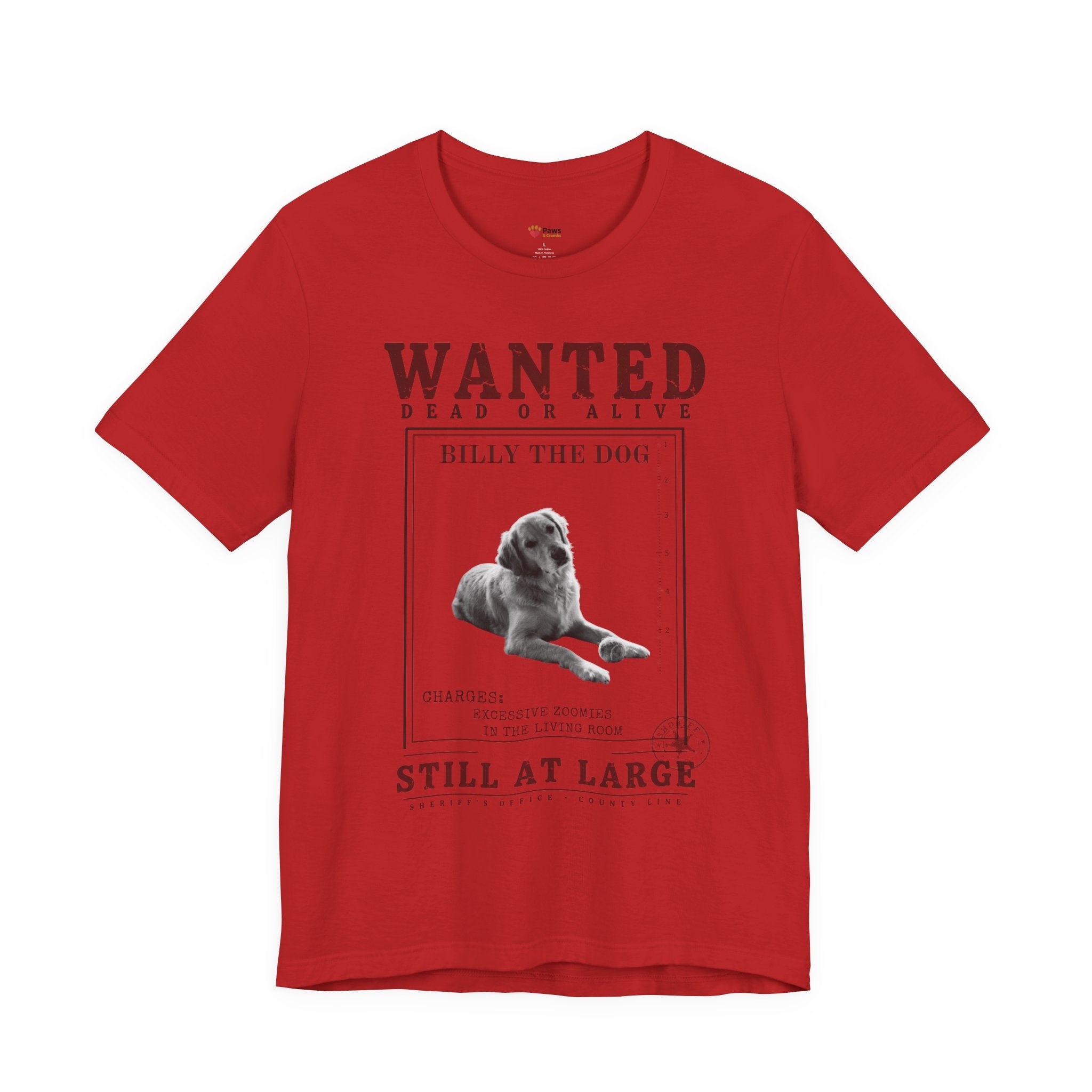 Custom Wanted Dog Shirt — Your Dog's Photo + Name