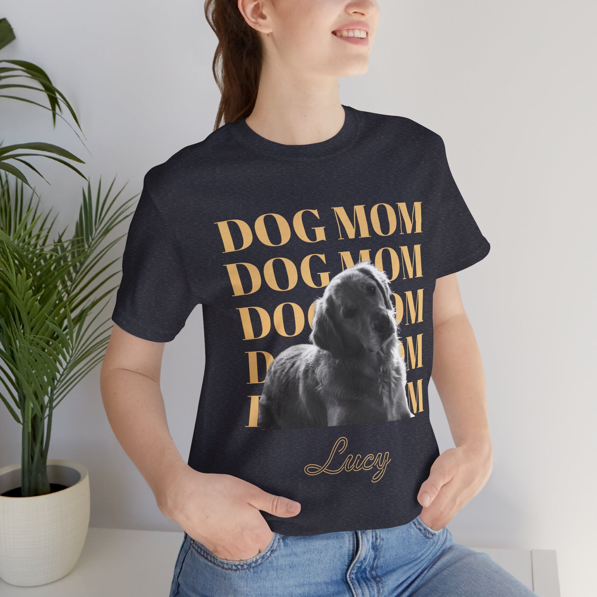 Dog Mom Tee — Personalized Pet Photo T‑Shirt