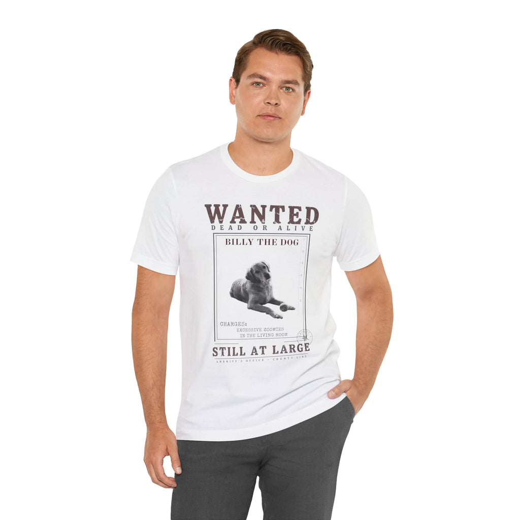 Custom Wanted Dog Shirt — Your Dog's Photo + Name