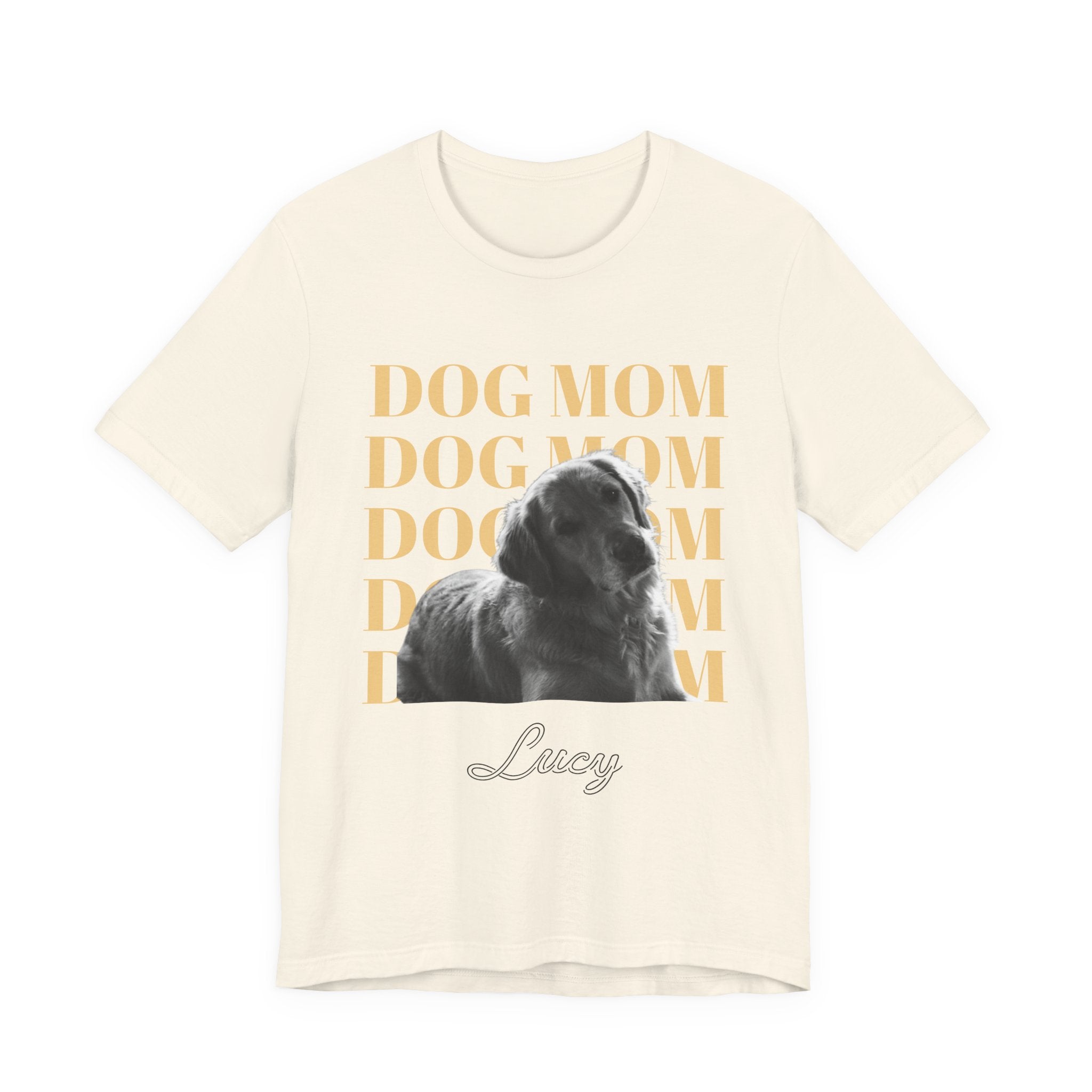 Custom Dog Mom Shirt — Your Dog's Photo + Name