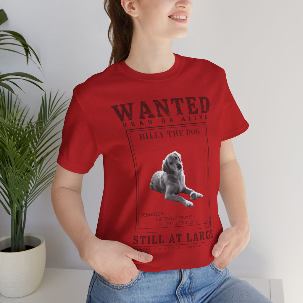 Custom Wanted Dog Shirt — Your Dog's Photo + Name