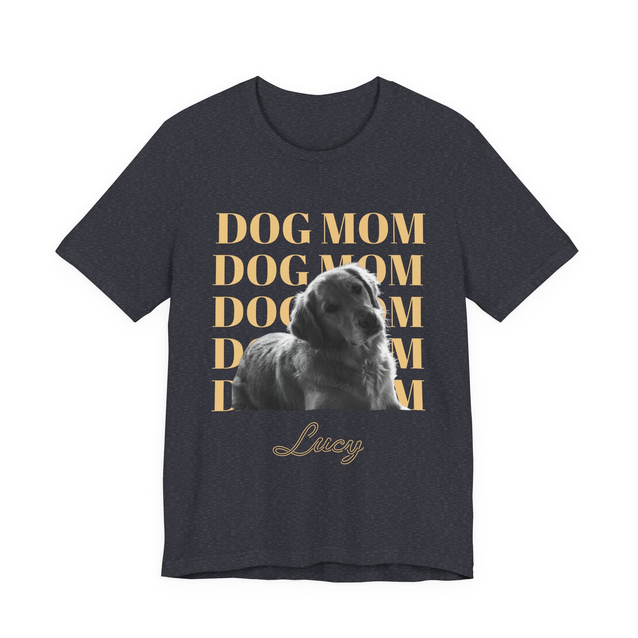 Custom Dog Mom Shirt — Your Dog's Photo + Name