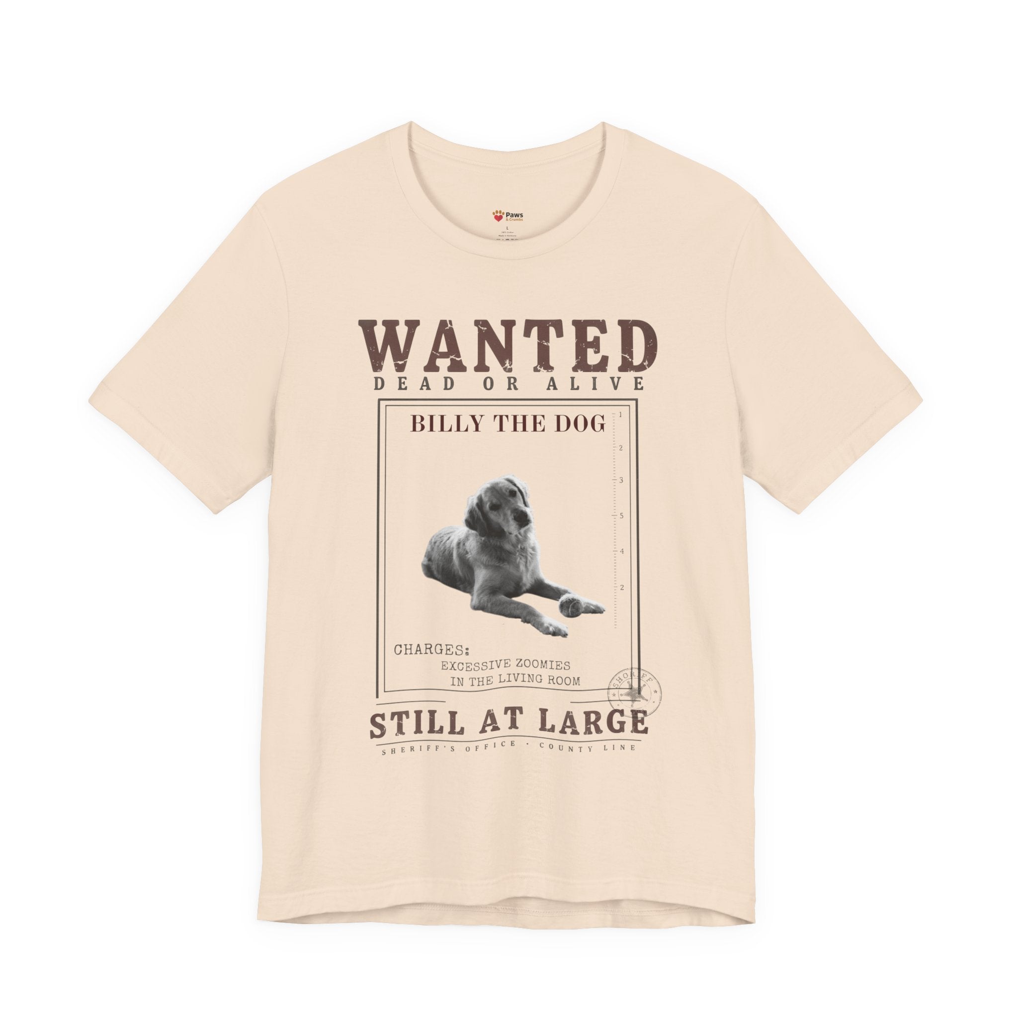 Custom Wanted Dog Shirt — Your Dog's Photo + Name