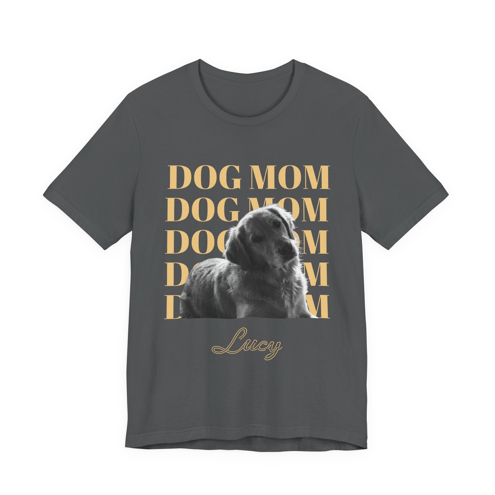 Custom Dog Mom Shirt — Your Dog's Photo + Name