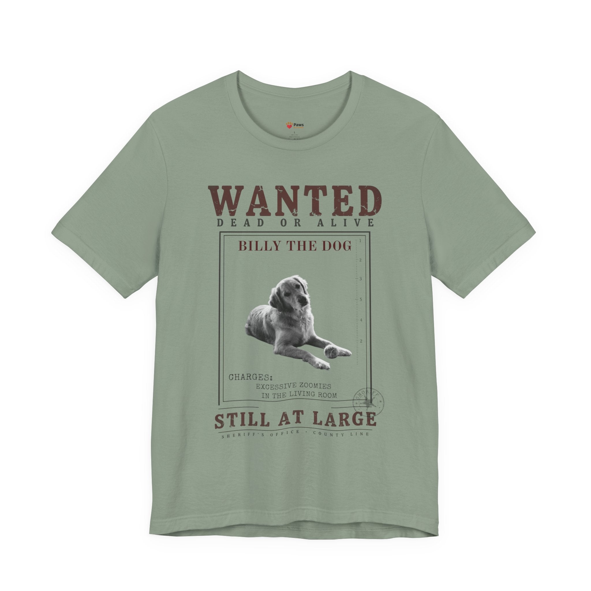 Custom Wanted Dog Shirt — Your Dog's Photo + Name