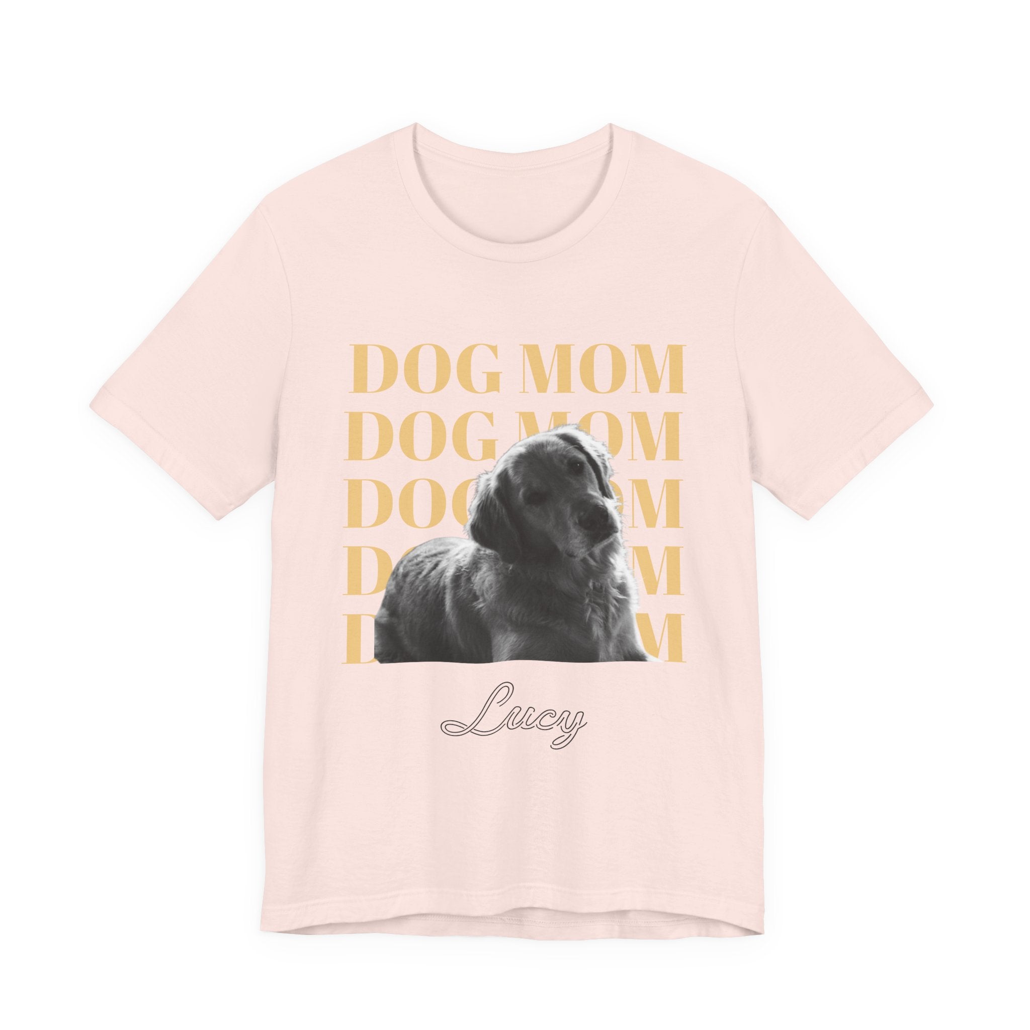 Custom Dog Mom Shirt — Your Dog's Photo + Name