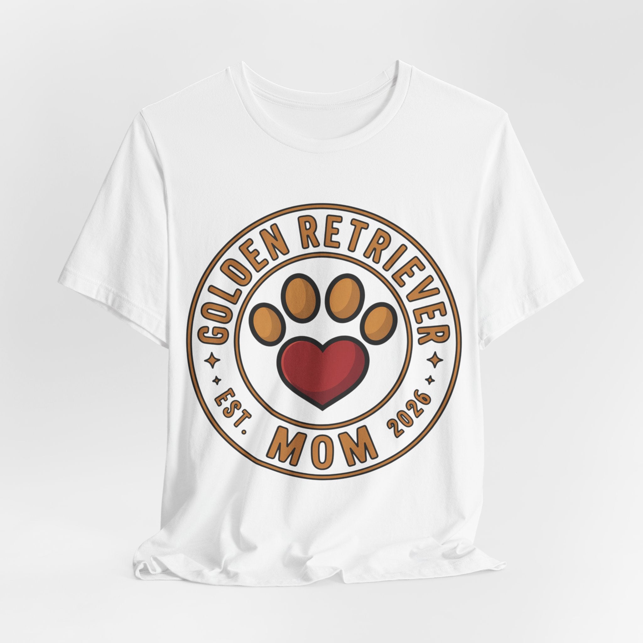 Golden Retriever Mom -- Vintage Badge T-Shirt