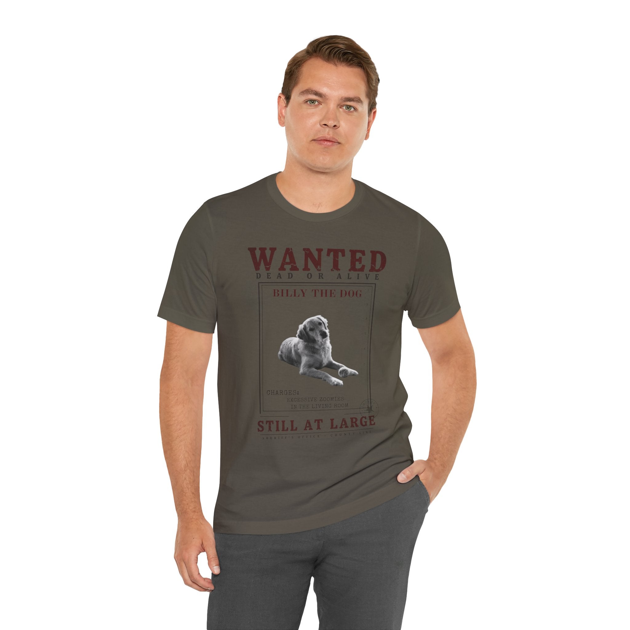 Custom Wanted Dog Shirt — Your Dog's Photo + Name