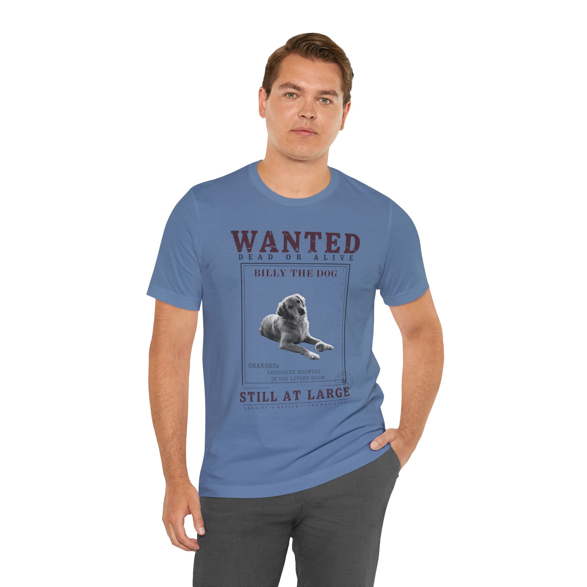 Custom Wanted Dog Shirt — Your Dog's Photo + Name