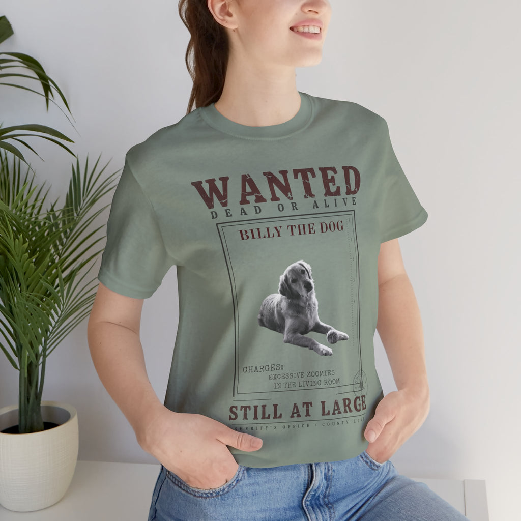 Custom Wanted Dog Shirt — Your Dog's Photo + Name