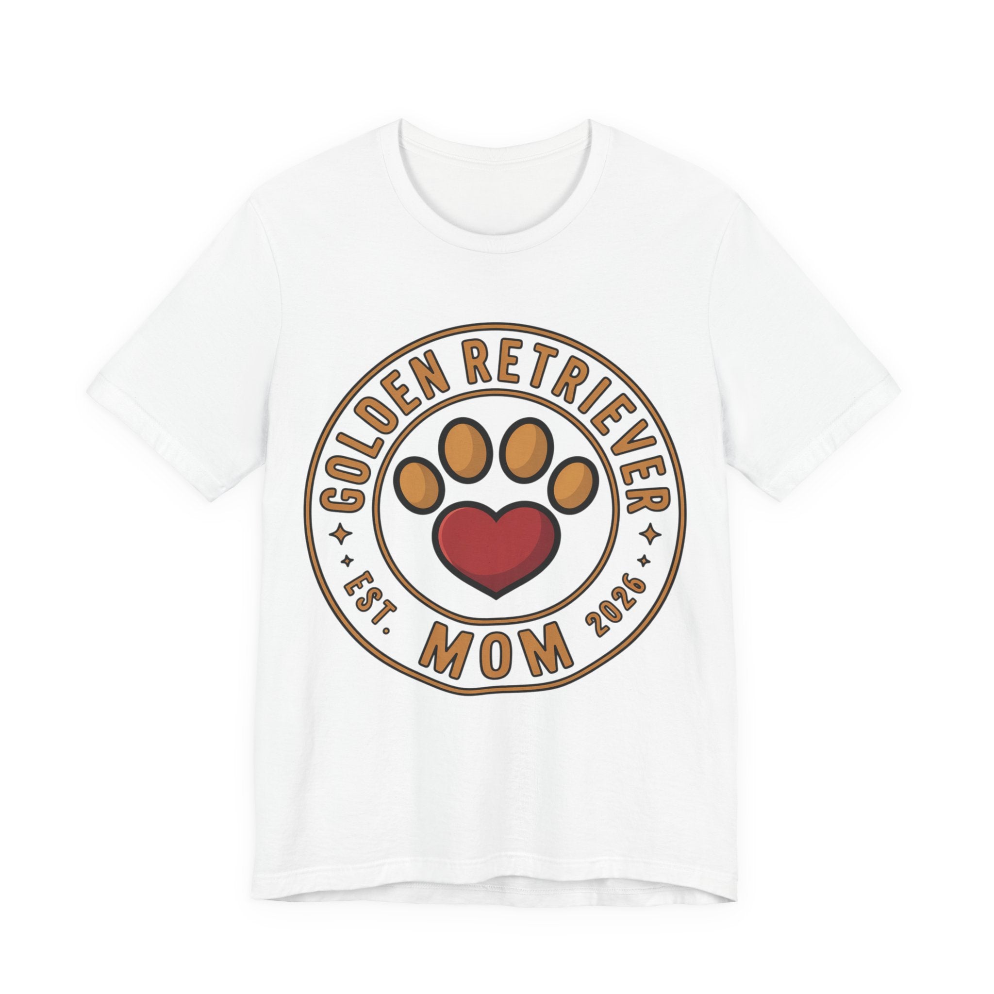 Golden Retriever Mom -- Vintage Badge T-Shirt