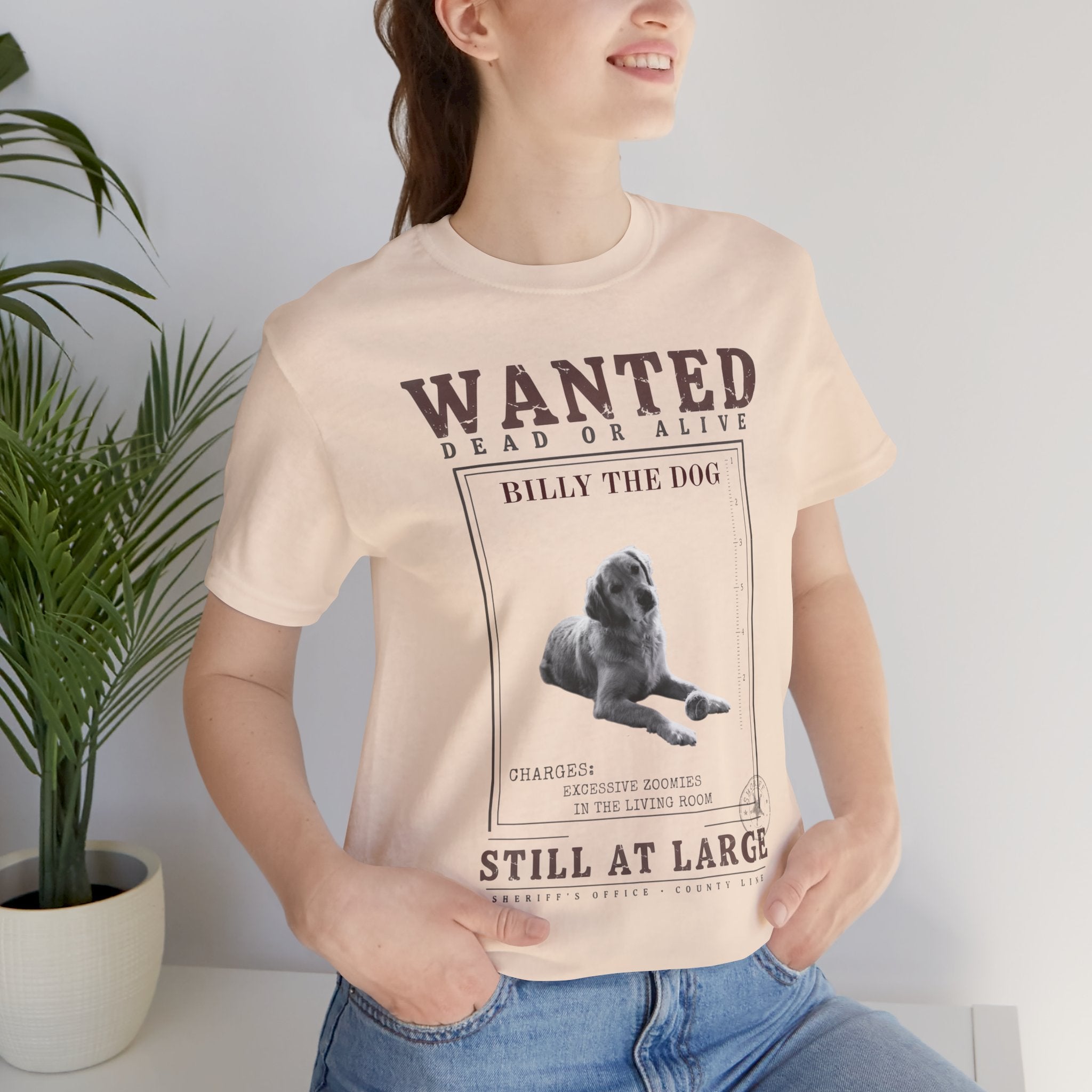 Custom Wanted Dog Shirt — Your Dog's Photo + Name