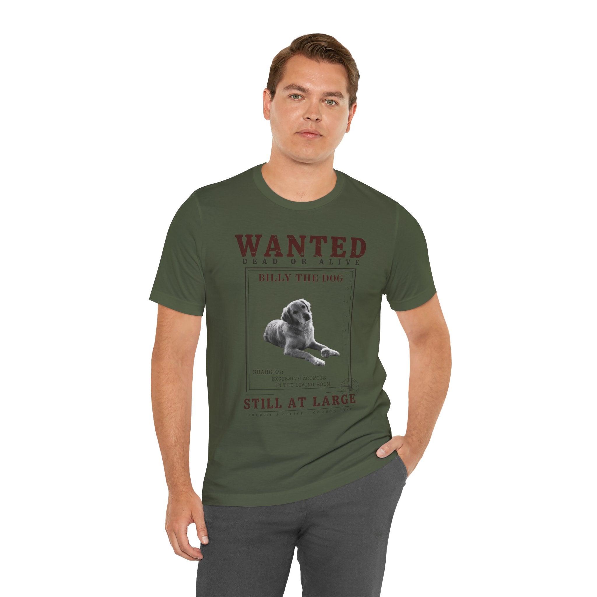 Custom Wanted Dog Shirt — Your Dog's Photo + Name