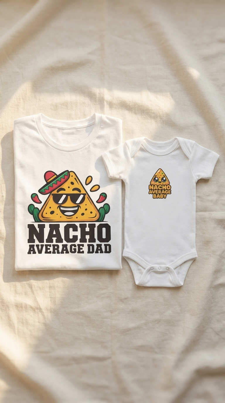 Nacho Average Dad + Nacho Average Baby - Parent & Baby Gift Set